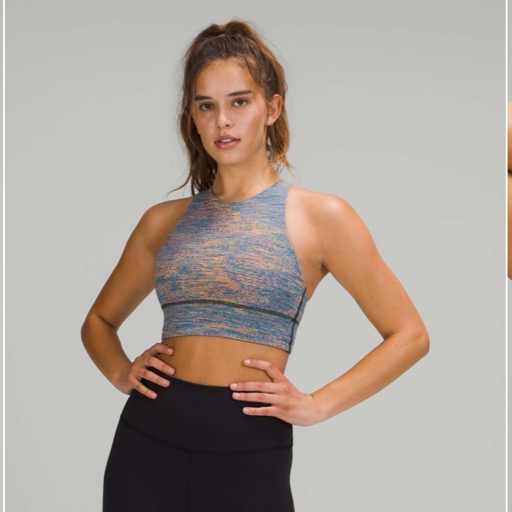 Lululemon Energy Bra HighNeck LongLine
Spectral Fusion Autumn Red Teal Lagoon